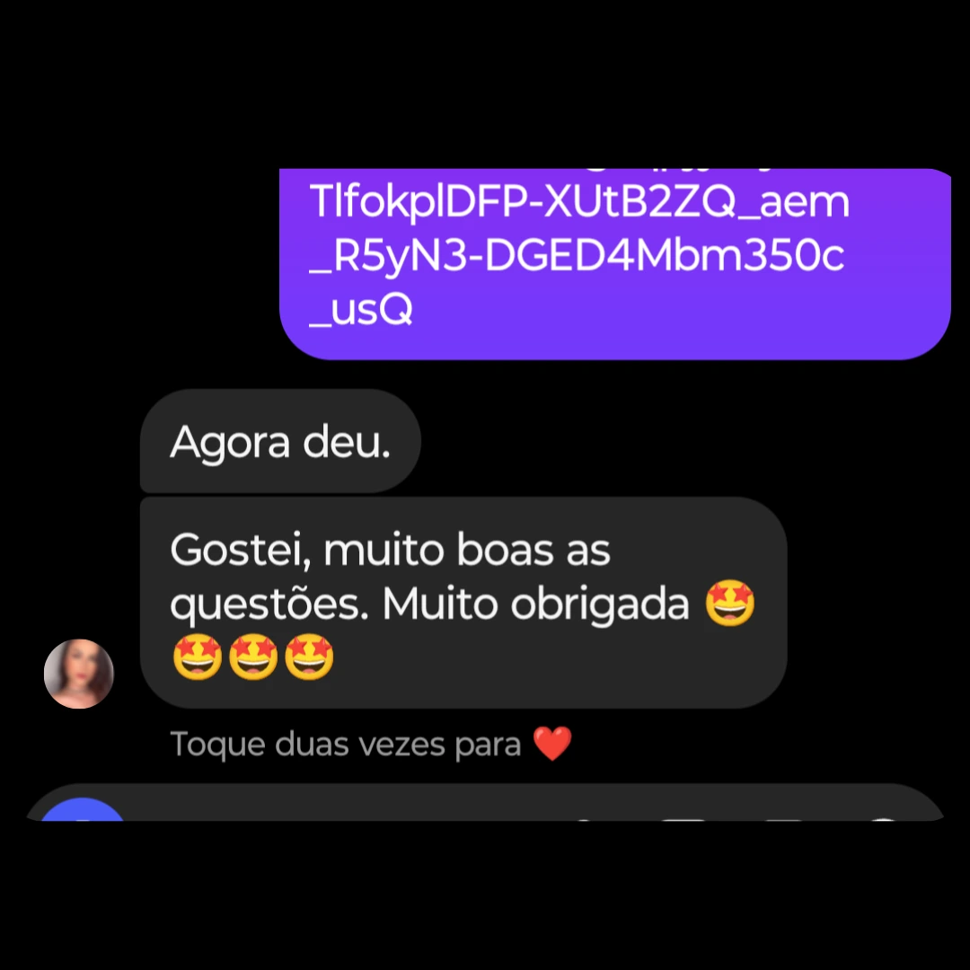 Aluna diz que gostou das questões